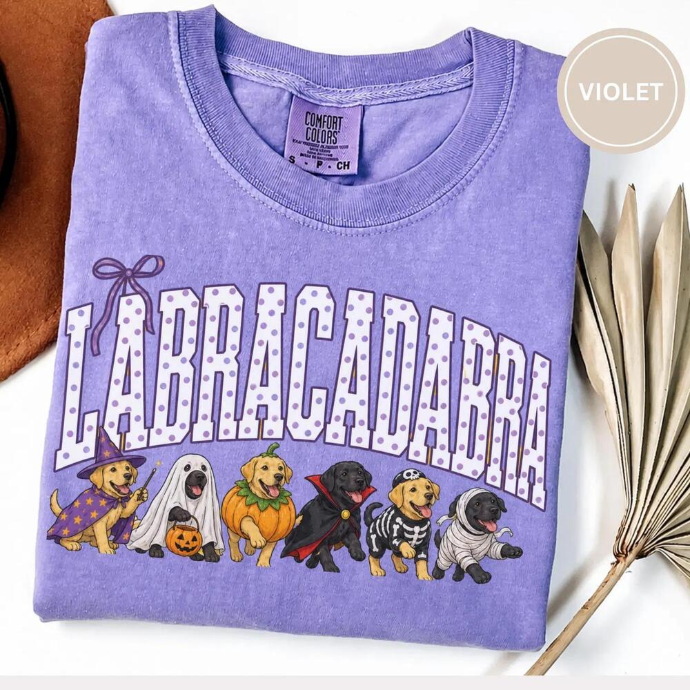 Halloween Labrador Shirt S, Funny Labracadabra Dog Mom Tee, Black Lab